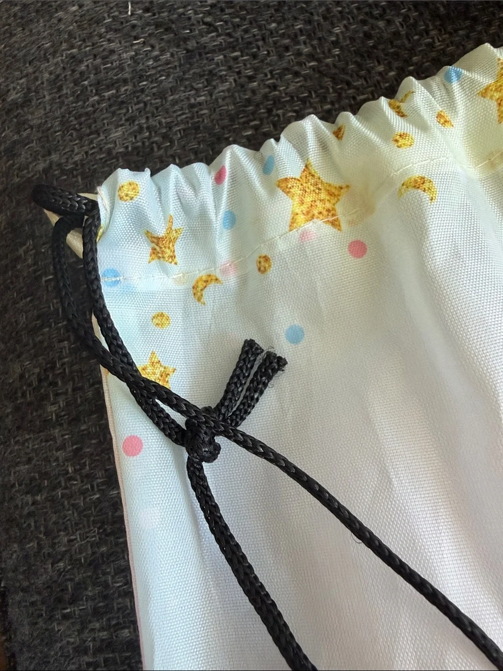 Girls Unicorn Drawstring Bag - Pink Floral with Gold Accent